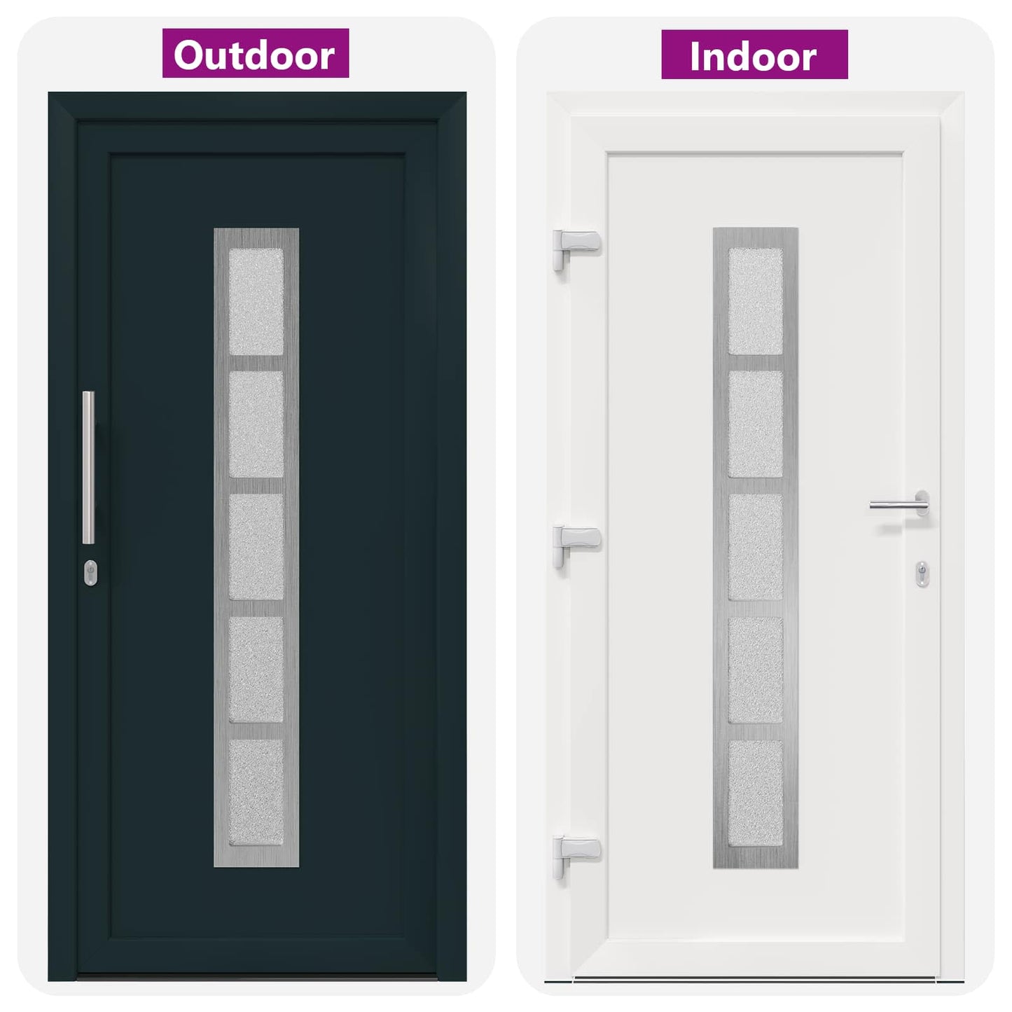 Hoveddør 98 x 200 cm PVC Antracit