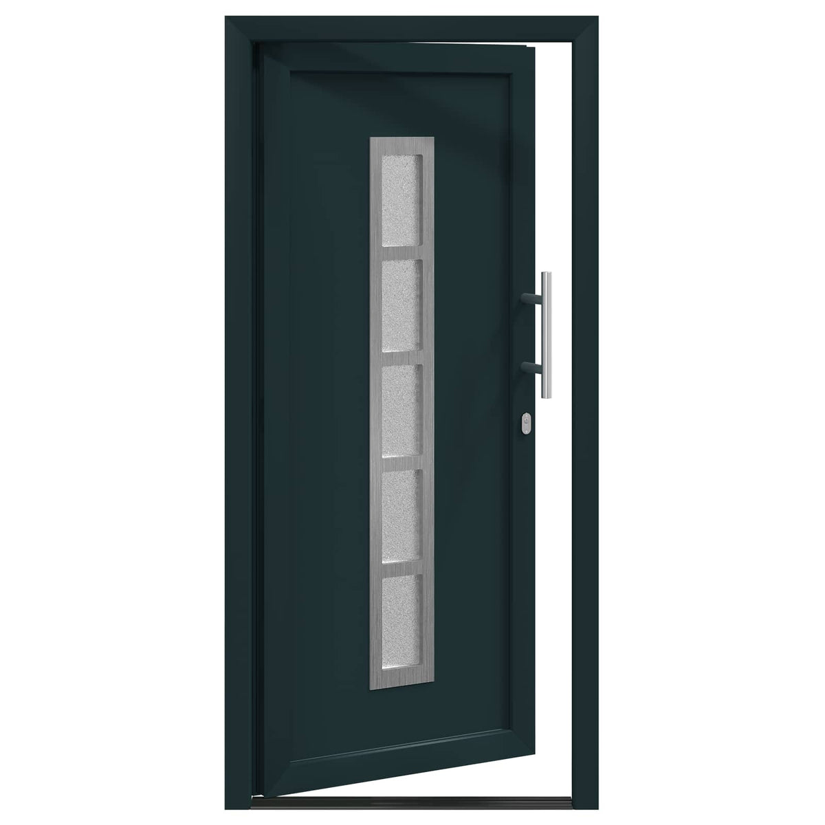 Hoveddør 98 x 208 cm PVC Antracit