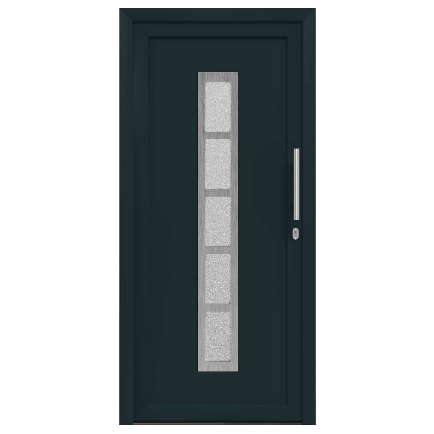 Hoveddør 98 x 208 cm PVC Antracit