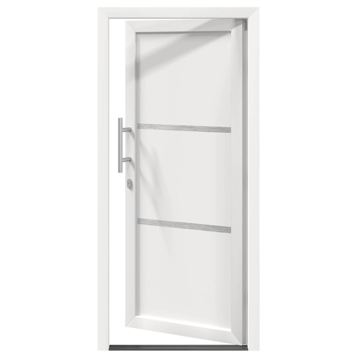Hoveddør 108 x 208 cm PVC Hvid