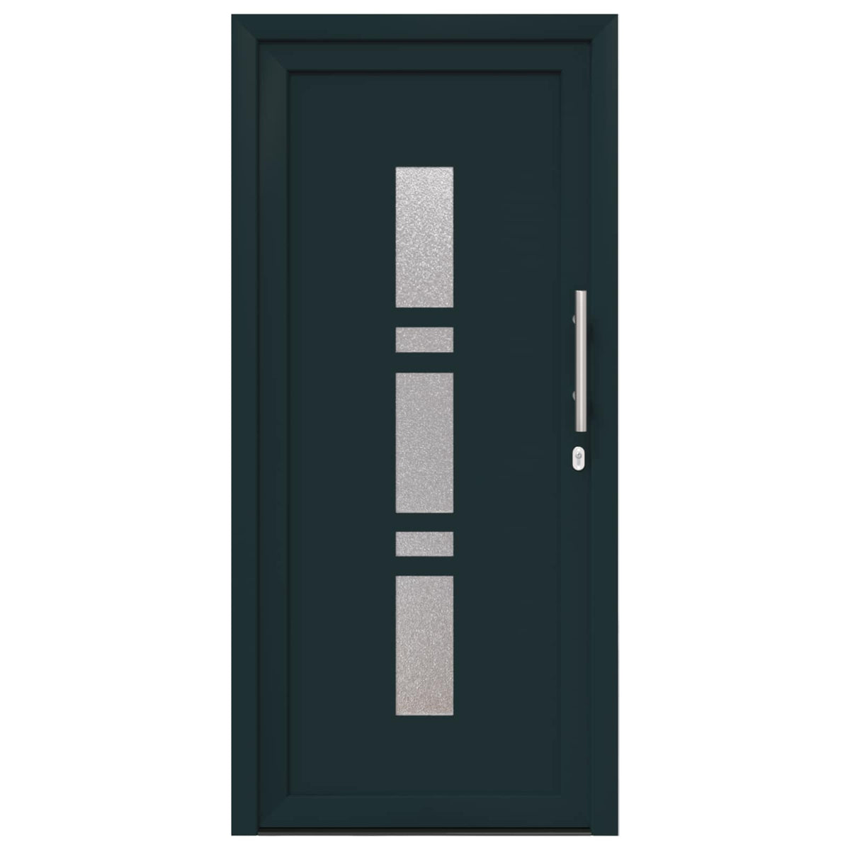 Hoveddør 98 x 208 cm PVC Antracit