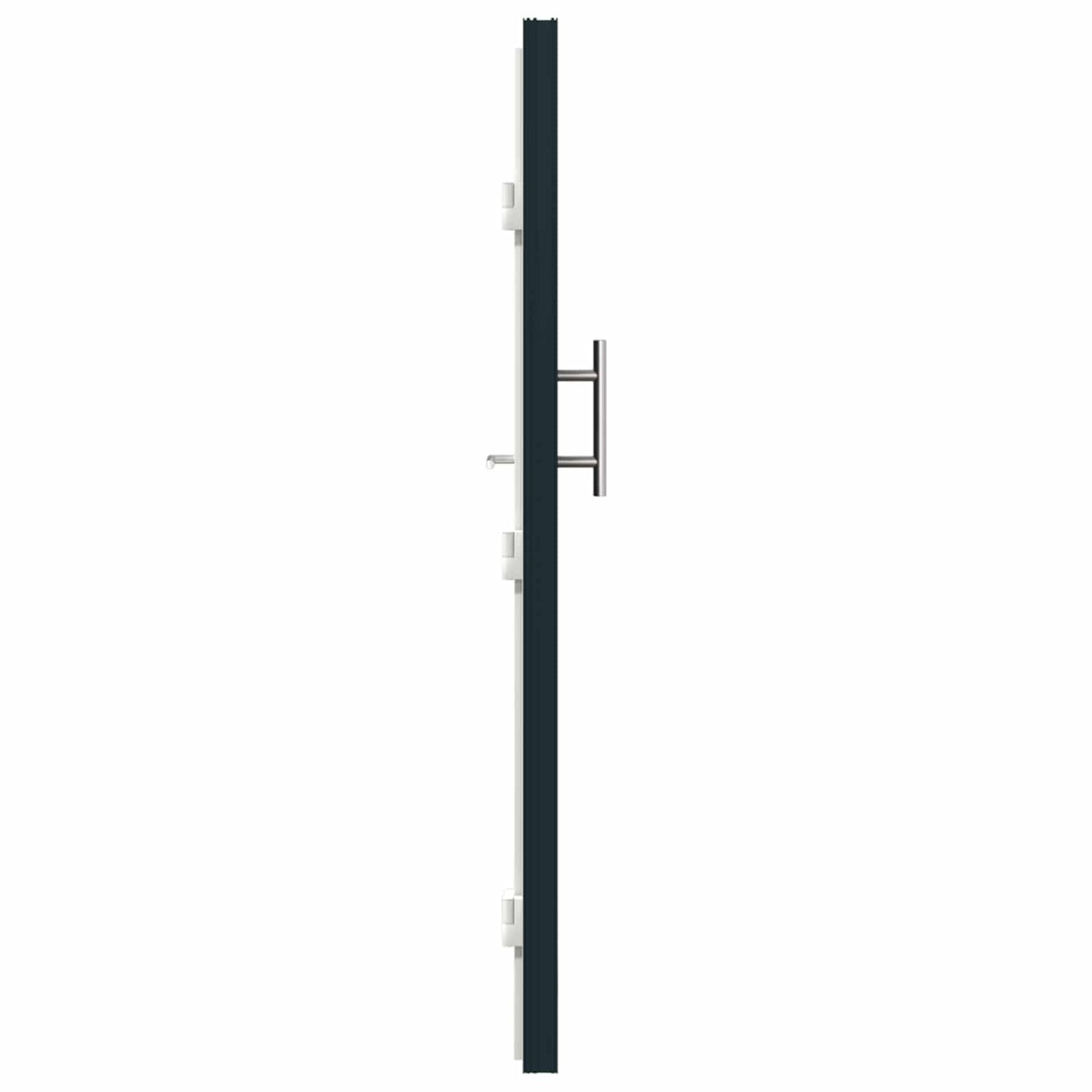 Hoveddør 98 x 208 cm PVC Antracit