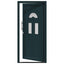 Hoveddør 98 x 198 cm PVC Antracit