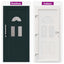 Hoveddør 98 x 198 cm PVC Antracit