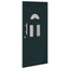 Hoveddør 110 x 210 cm PVC Antracit