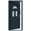 Hoveddør 98 x 208 cm PVC Antracit