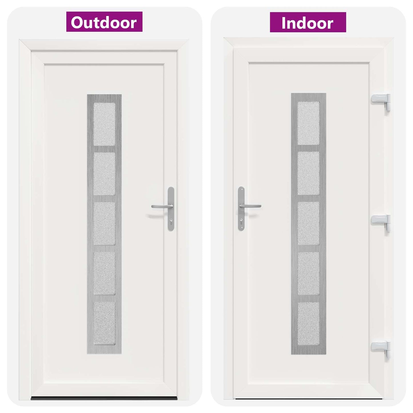 Hoveddør Hvid 98 x 208 cm PVC