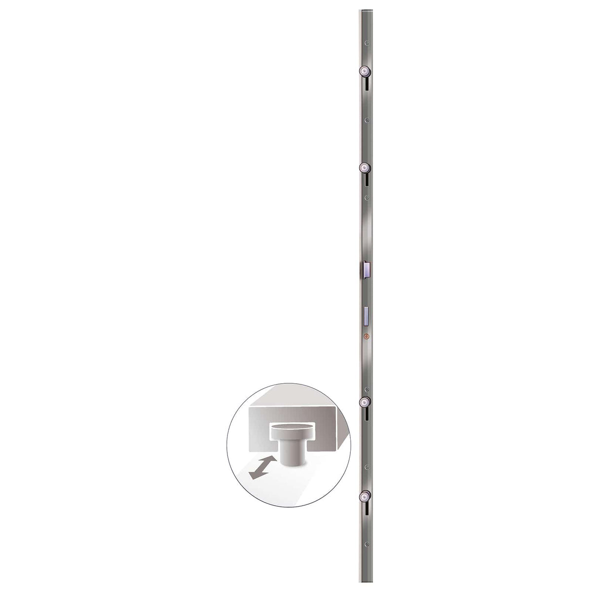 Hoveddør Antracit 88 x 200 cm PVC