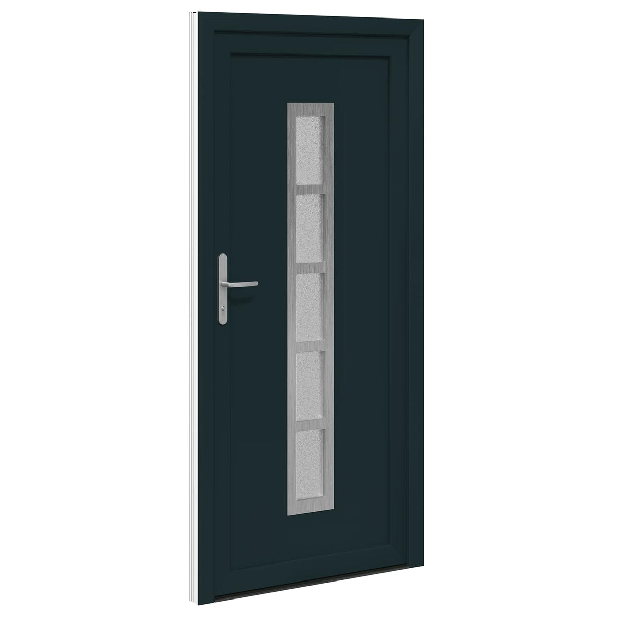 Hoveddør Antracit 98 x 200 cm PVC