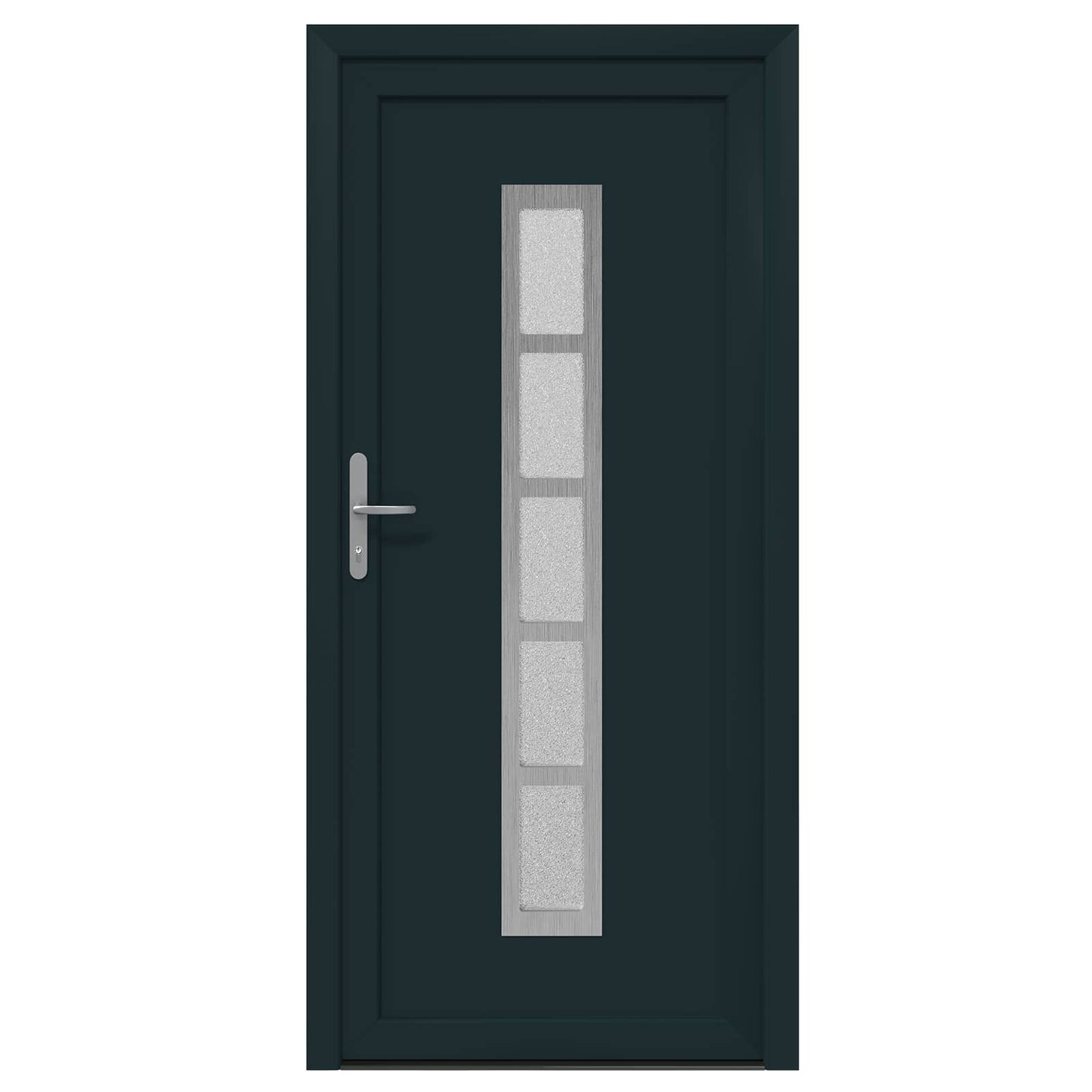 Hoveddør Antracit 98 x 200 cm PVC