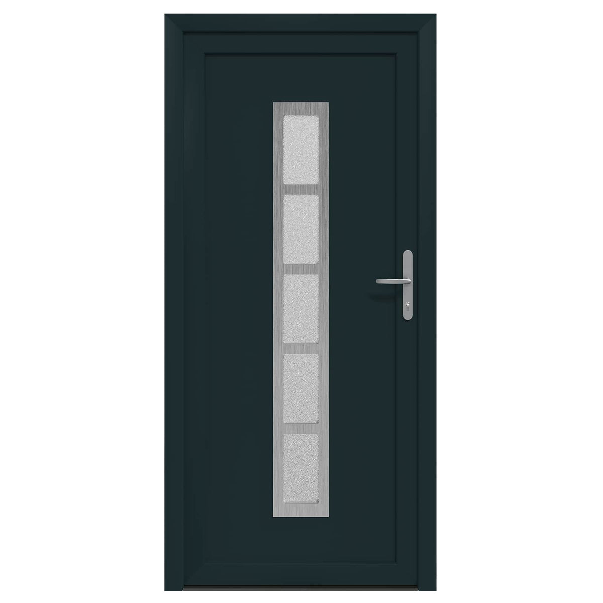 Hoveddør Antracit 88 x 200 cm PVC