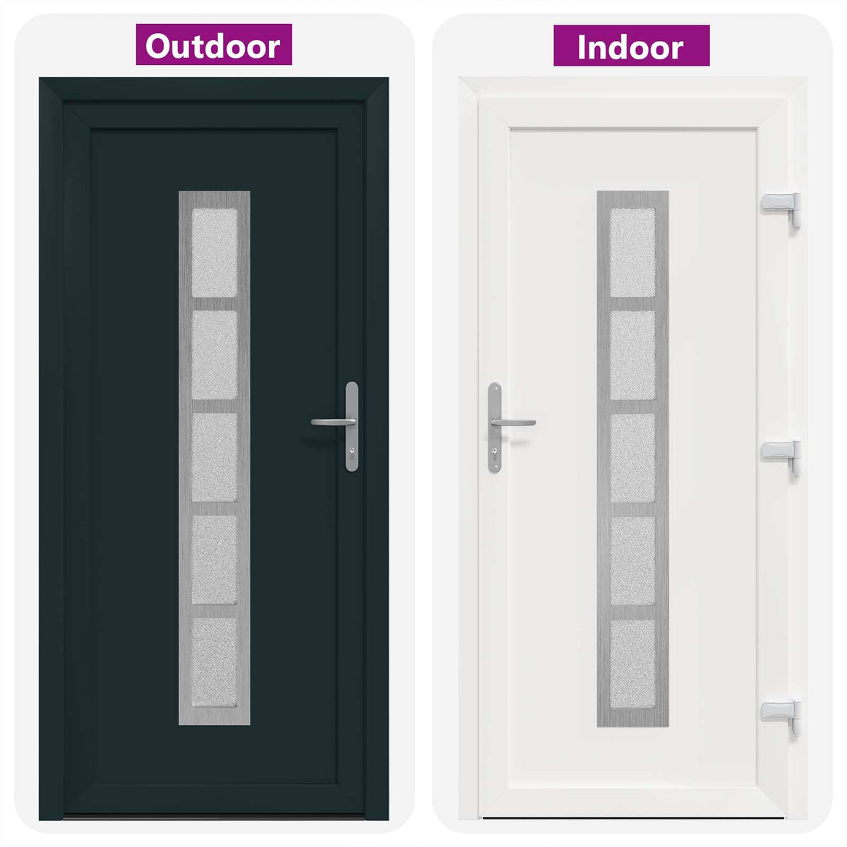 Hoveddør Antracit 98 x 200 cm PVC