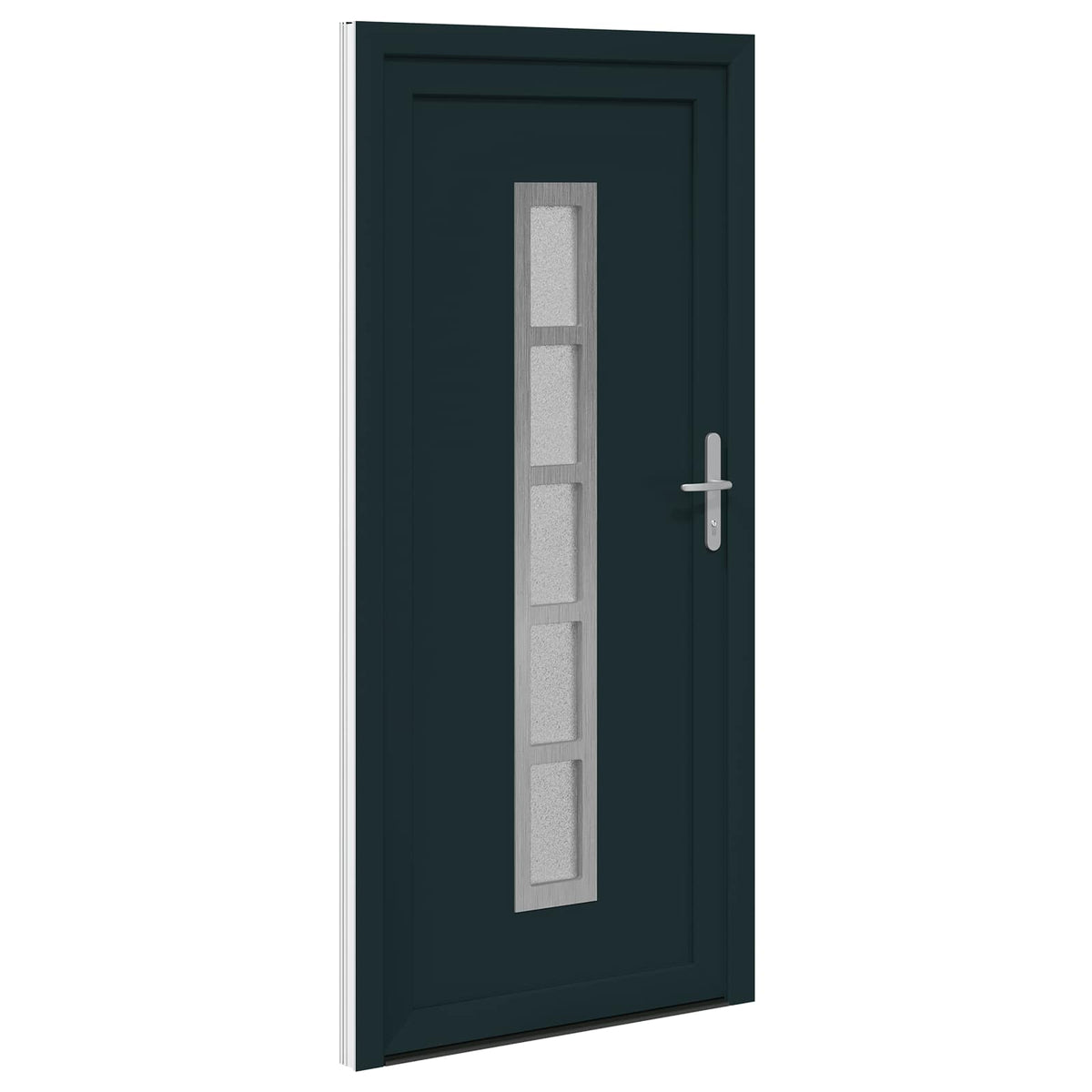 Hoveddør Antracit 98 x 208 cm PVC