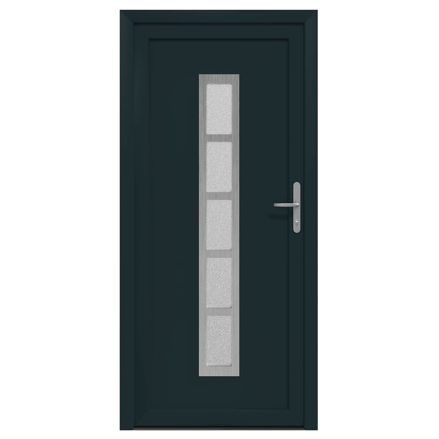Hoveddør Antracit 108 x 208 cm PVC