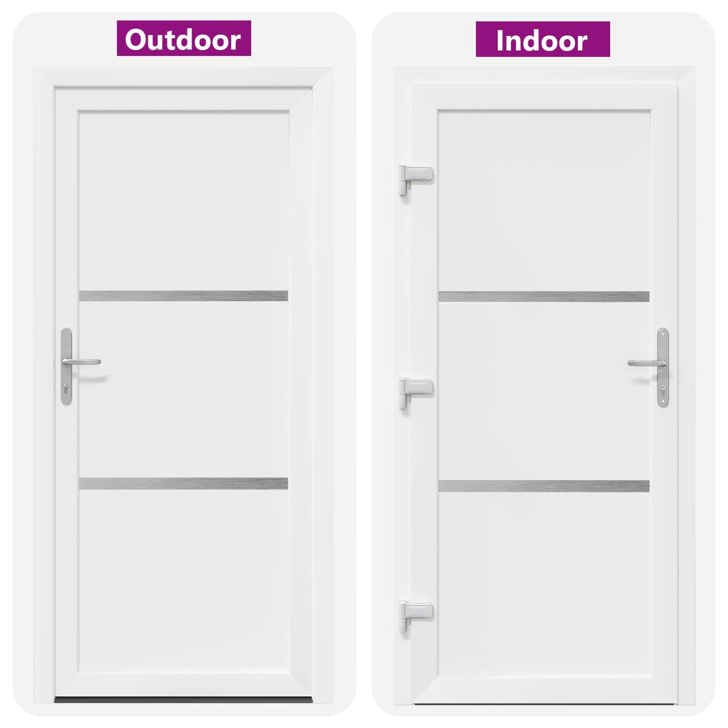 Hoveddør Hvid 98 x 208 cm PVC