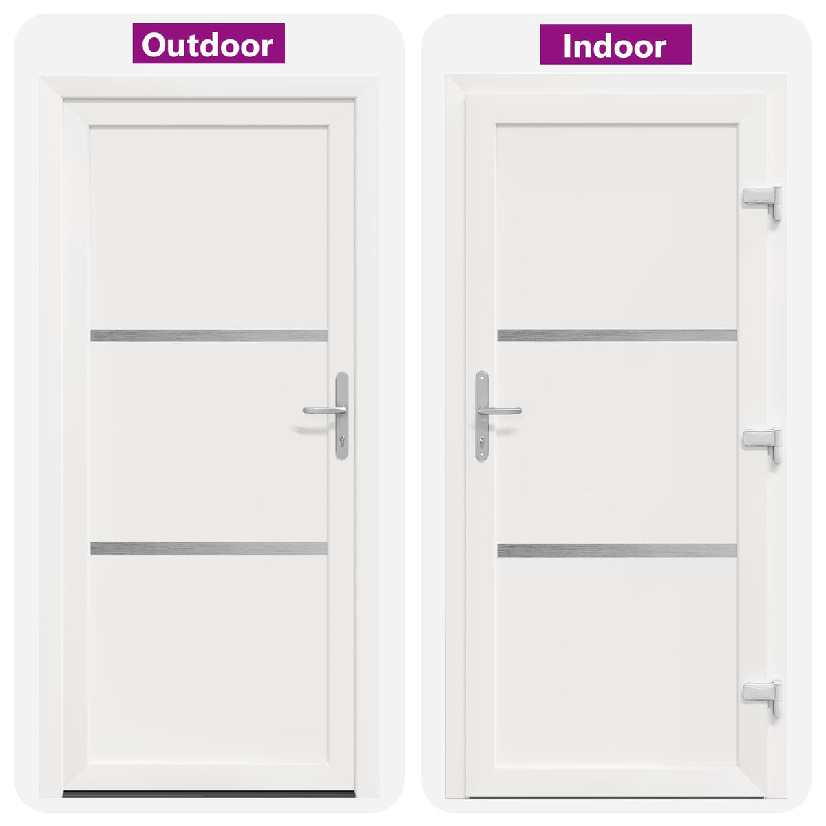 Hoveddør Hvid 98 x 200 cm PVC