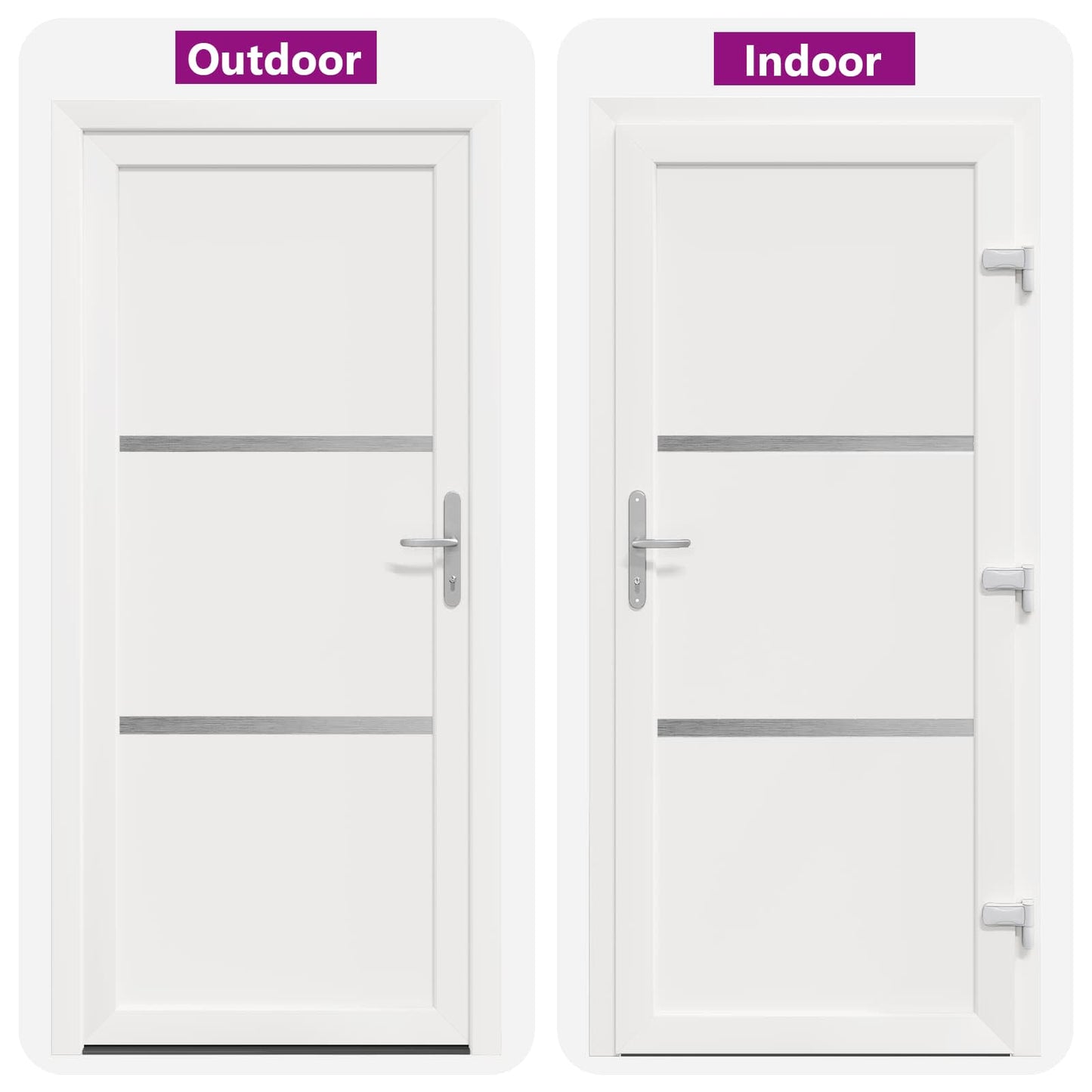 Hoveddør Hvid 108 x 208 cm PVC