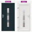 Hoveddør 108 x 208 cm PVC Antracit