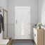 Hoveddør 108 x 208 cm PVC Antracit