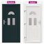 Hoveddør 88 x 200 cm PVC Antracit
