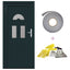 Hoveddør 98 x 208 cm PVC Antracit