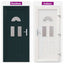 Hoveddør 98 x 208 cm PVC Antracit
