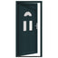Hoveddør 110 x 210 cm PVC Antracit