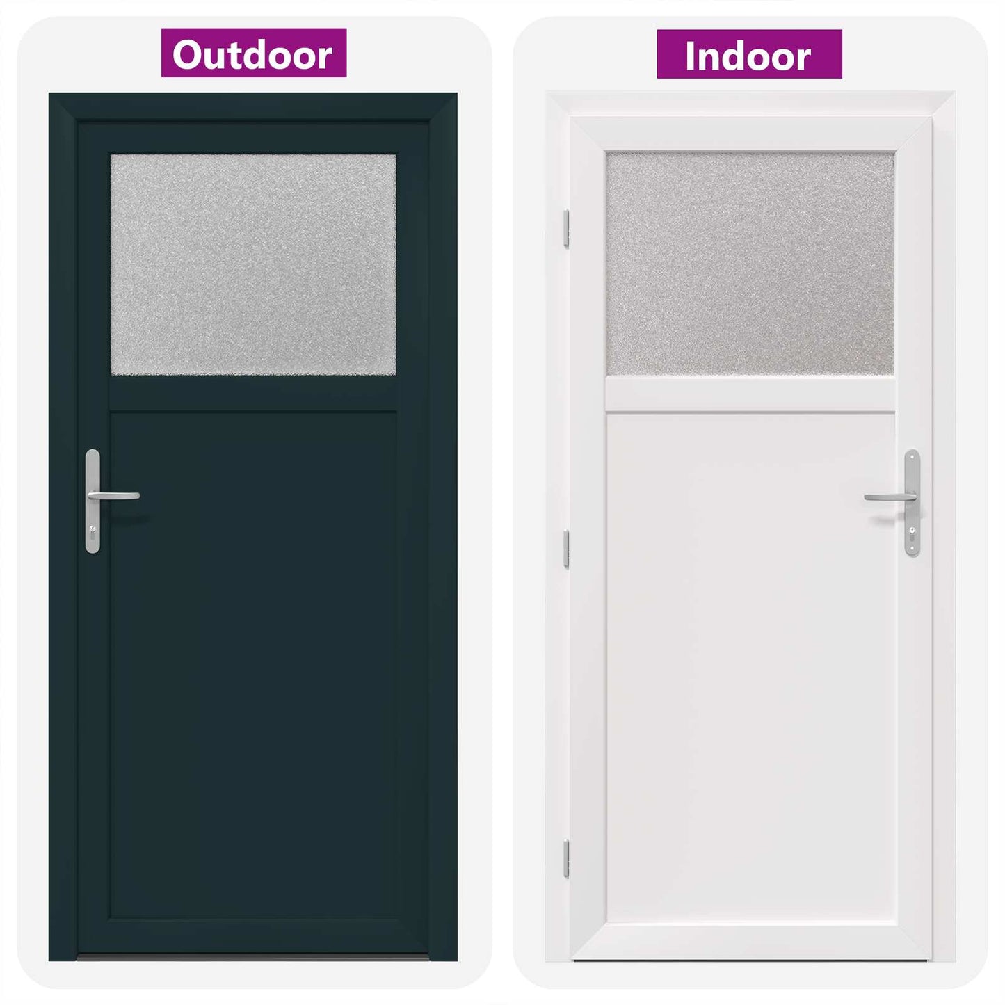Sideskabsdør 98 x 198 cm PVC Antracit