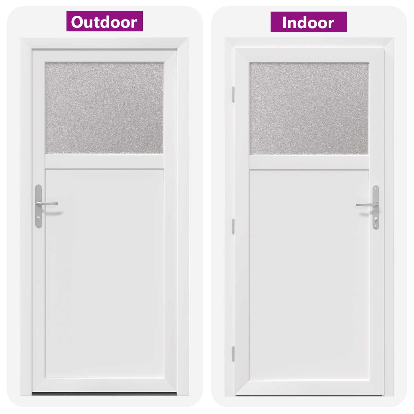 Sideskabsdør 98 x 198 cm PVC Hvid