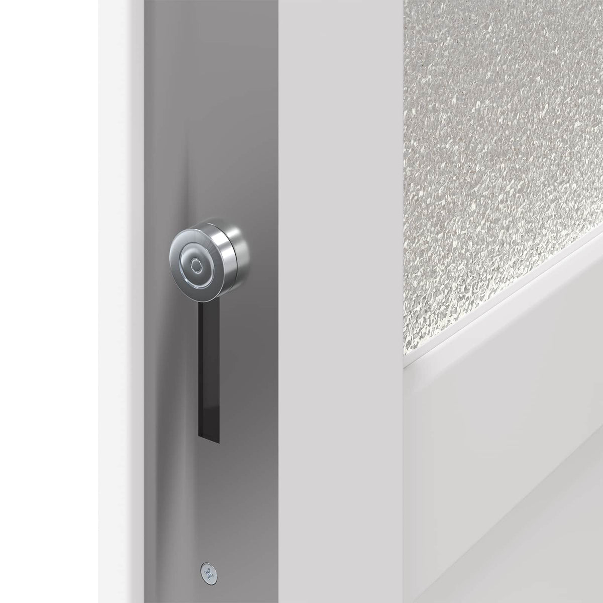 Sideskabsdør 88 x 198 cm PVC Hvid