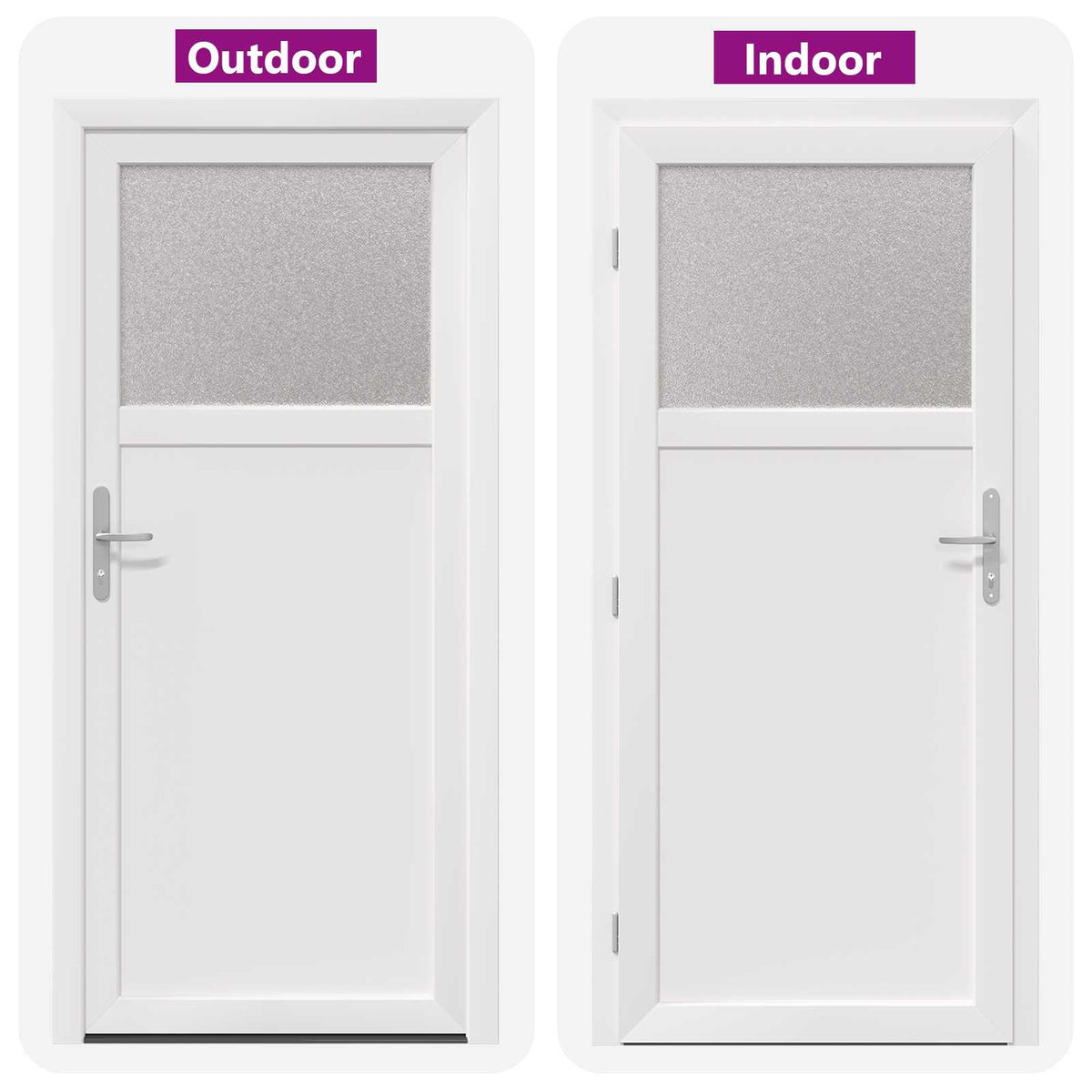 Sideskabsdør 88 x 198 cm PVC Hvid