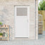 Sideskabsdør 98 x 198 cm PVC Hvid