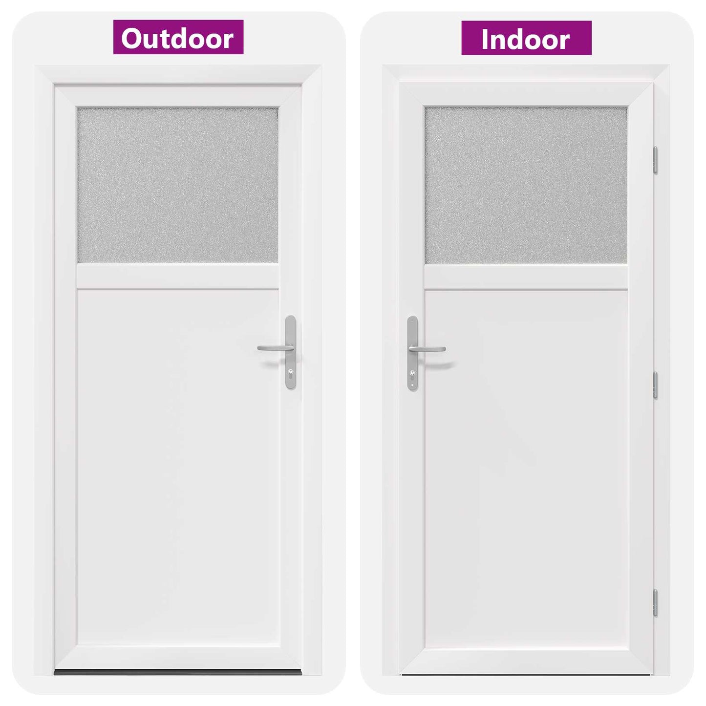 Sideskabsdør 98 x 198 cm PVC Hvid