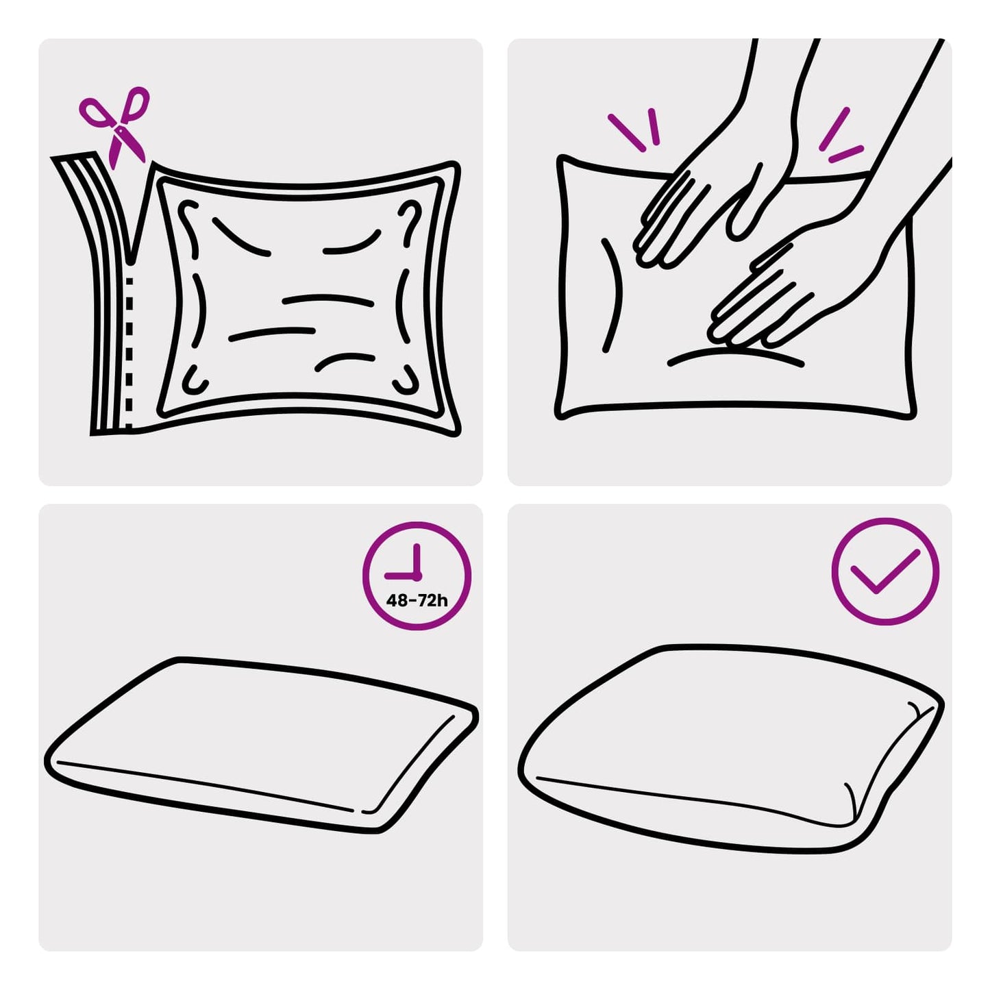 Pude med pude HEERLEN 2 stk. Sort Stof