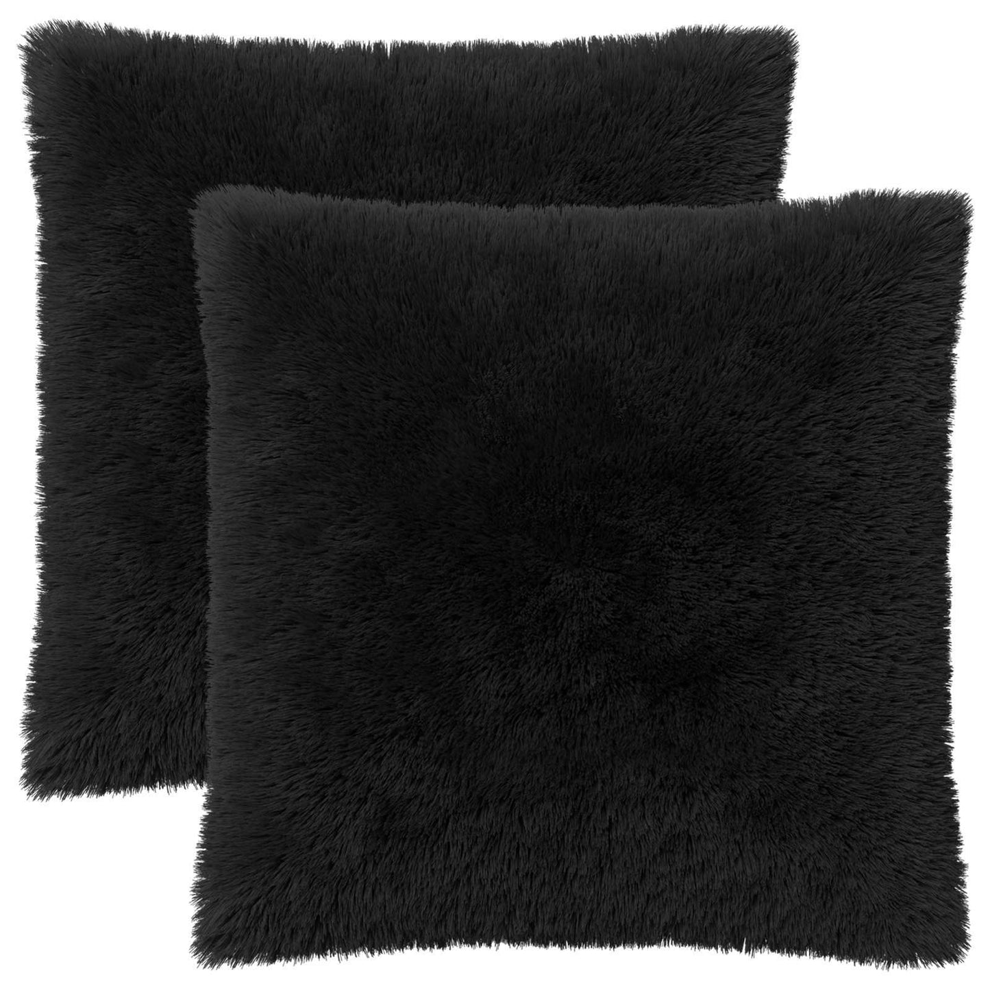 Pude med pude HEERLEN 2 stk. Sort PV Fleece