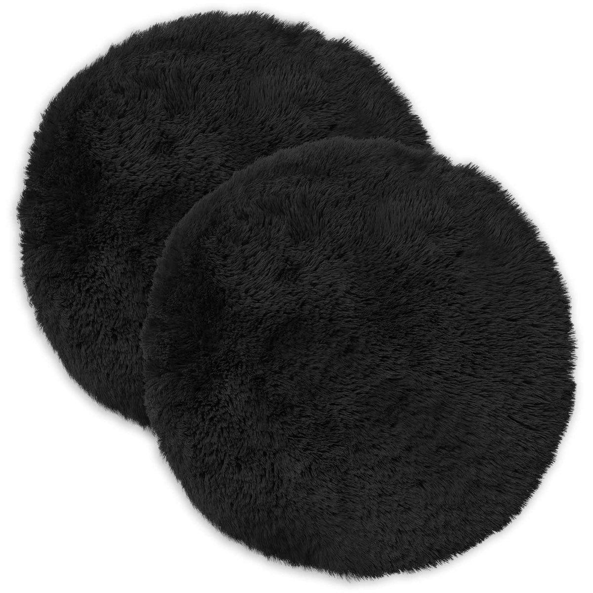 Pude med pude HEERLEN 6 stk. Sort PV Fleece