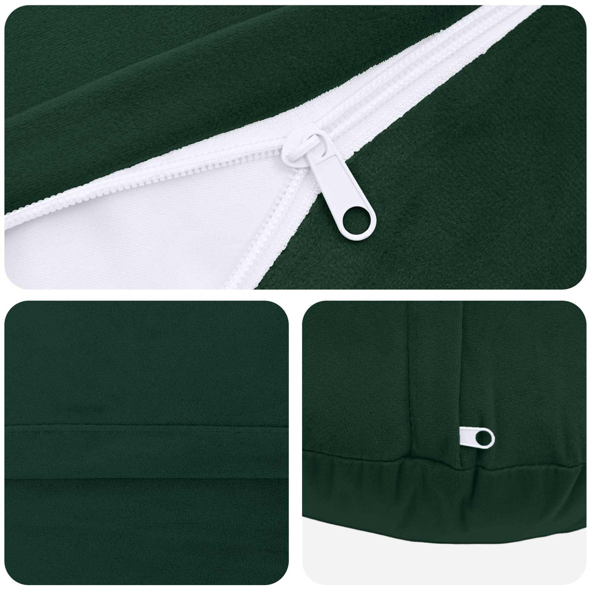 Pude med pude HEERLEN 2 stk. Mørkegrøn Fløjl