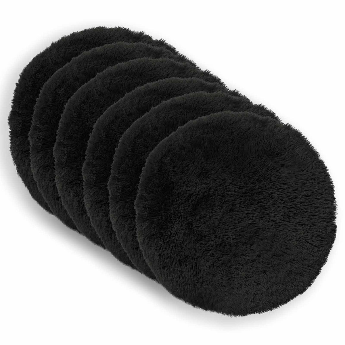 Pude med pude HEERLEN 2 stk. Sort PV Fleece