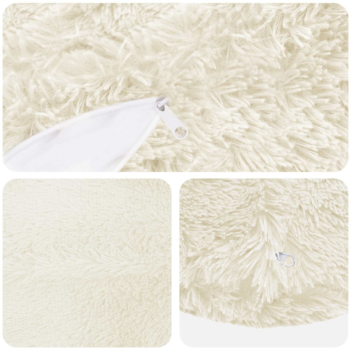 Pude med pude HEERLEN 2 stk. Hvid PV Fleece