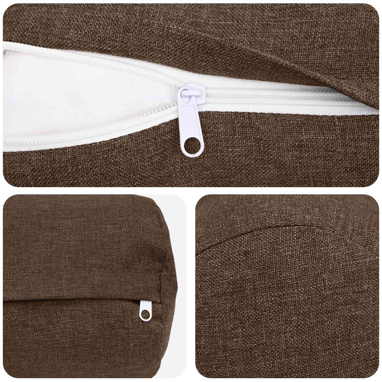 Pude med pude HEERLEN 6 stk. Brun Stof