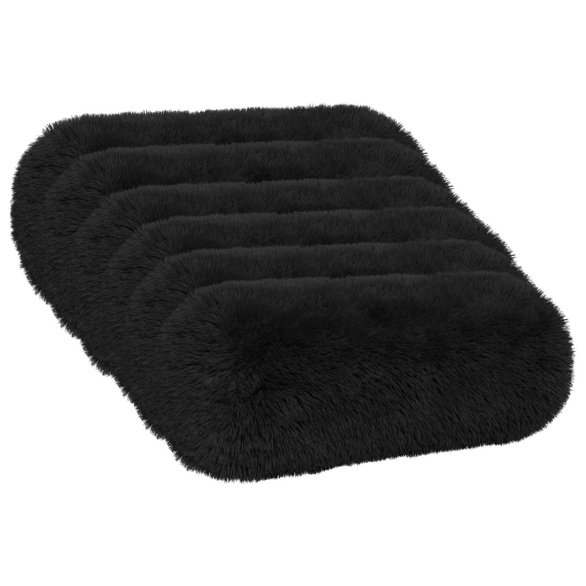 Pude med pude HEERLEN 6 stk. Sort PV Fleece