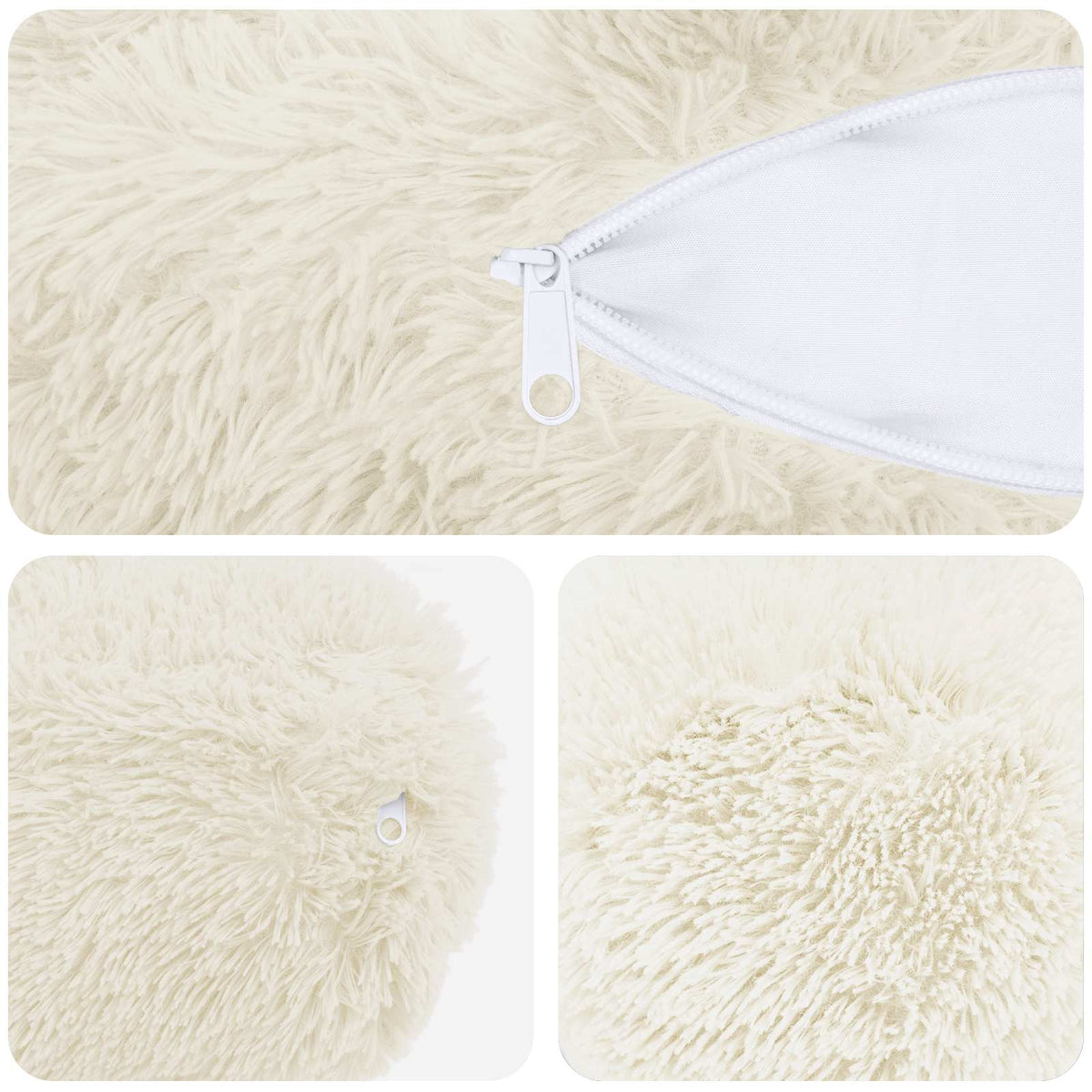 Pude med pude HEERLEN 6 stk. Hvid PV Fleece