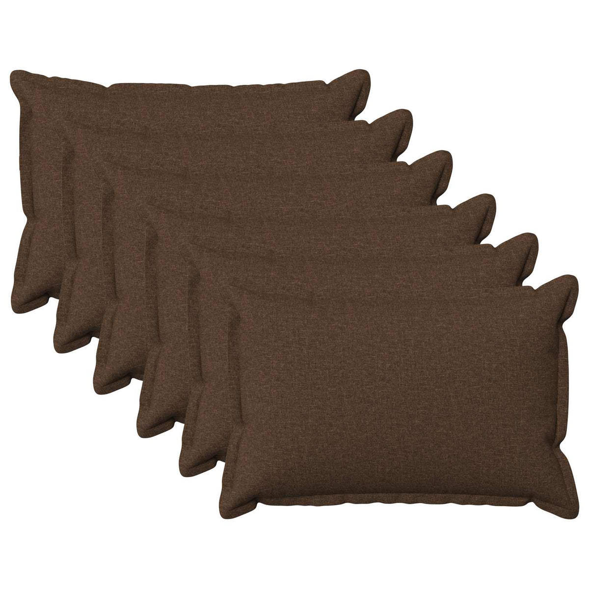 Pude med pude HOUTEN 6 stk. Brun Faux Linned