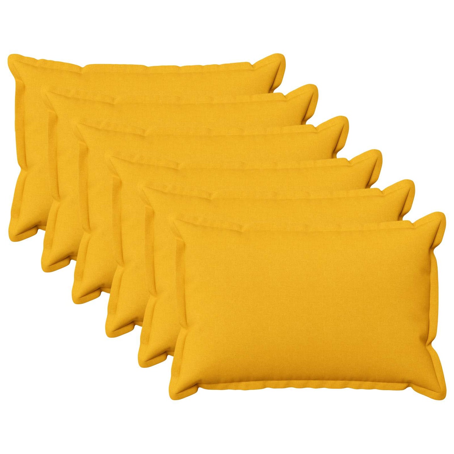 Pude med pude HOUTEN 6 stk. Lys Gul Faux Linned
