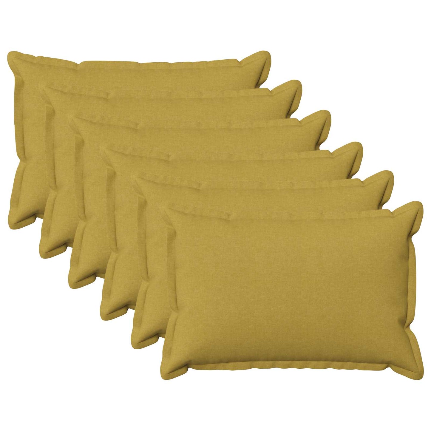 Pude med pude HOUTEN 6 stk. Lys grøn Faux Linned
