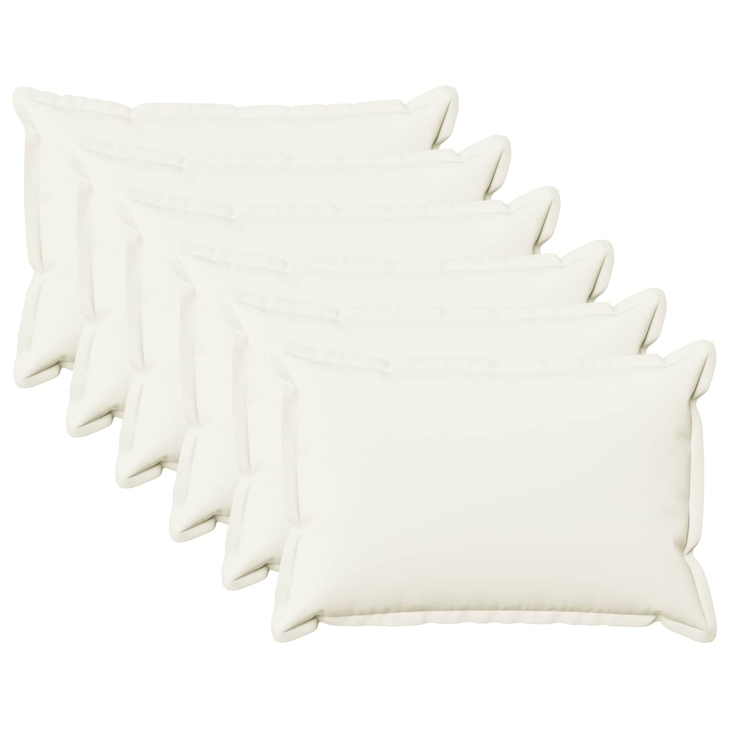 Pude med pude HOUTEN 6 stk. Hvid Faux Linned