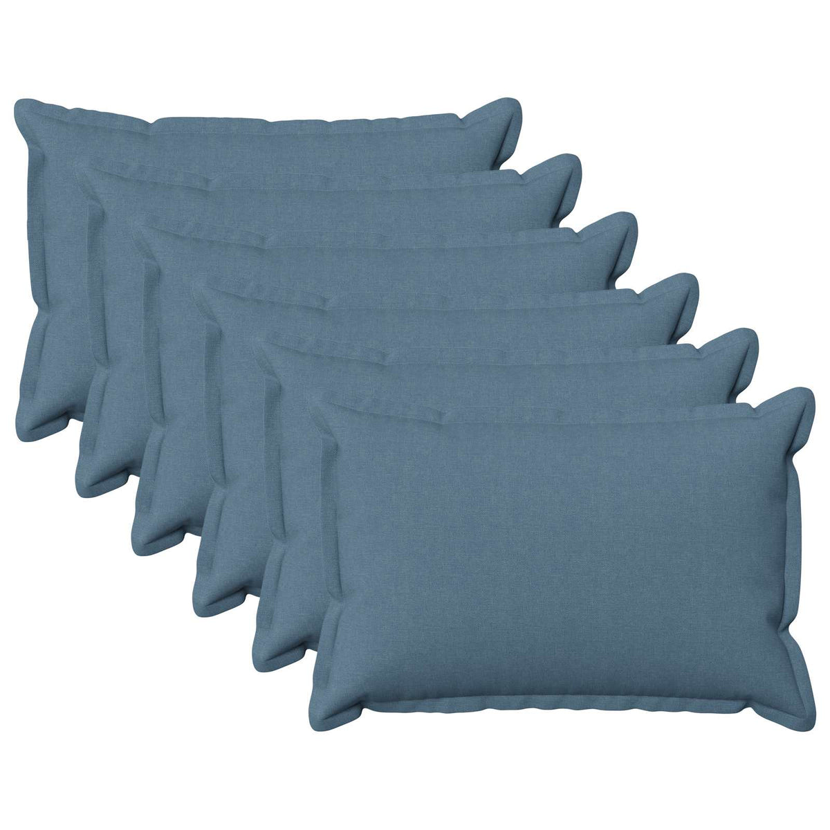 Pude med pude HOUTEN 6 stk. Jeans blå Faux Linned