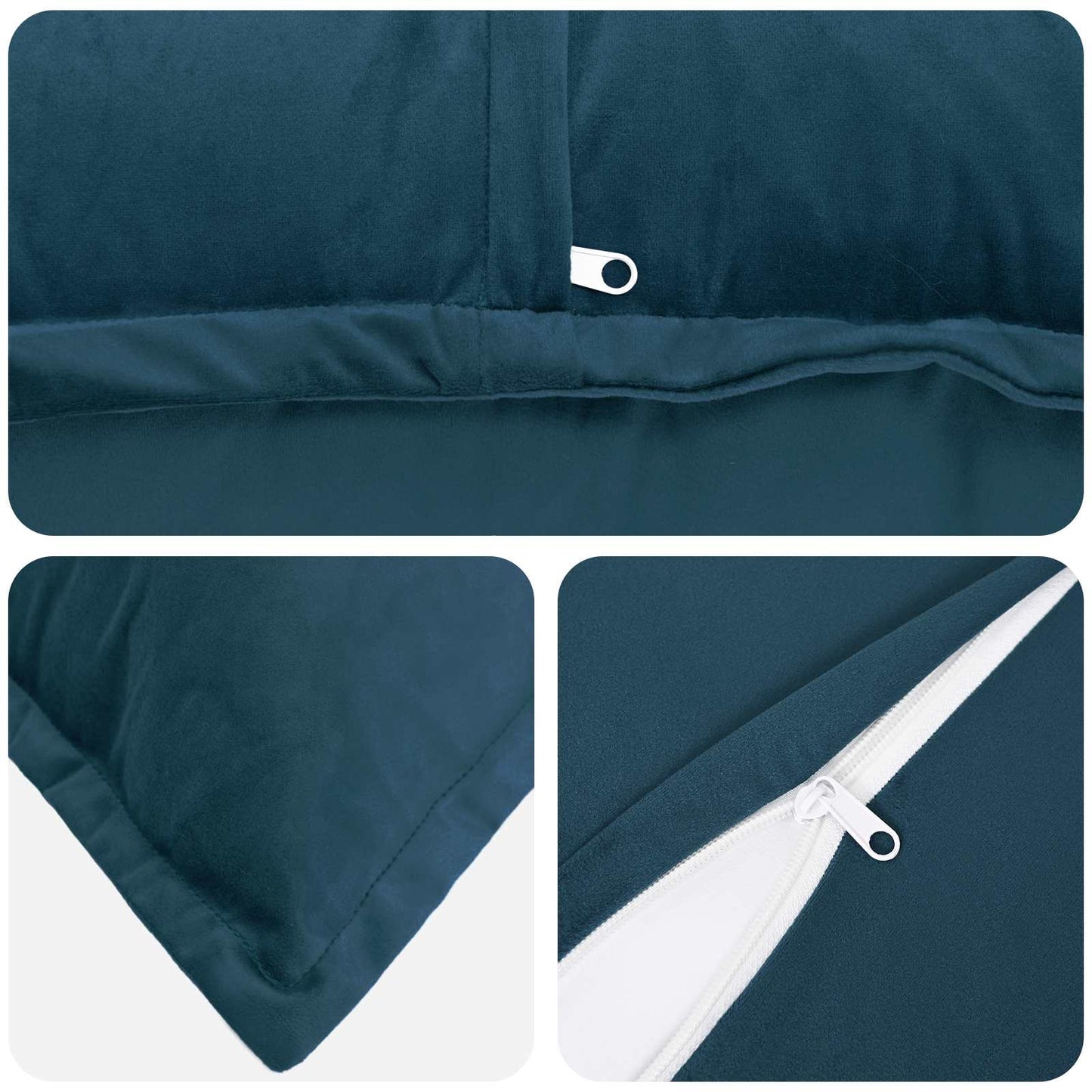 Pude med pude HOUTEN 6 stk. Blå Fløjl