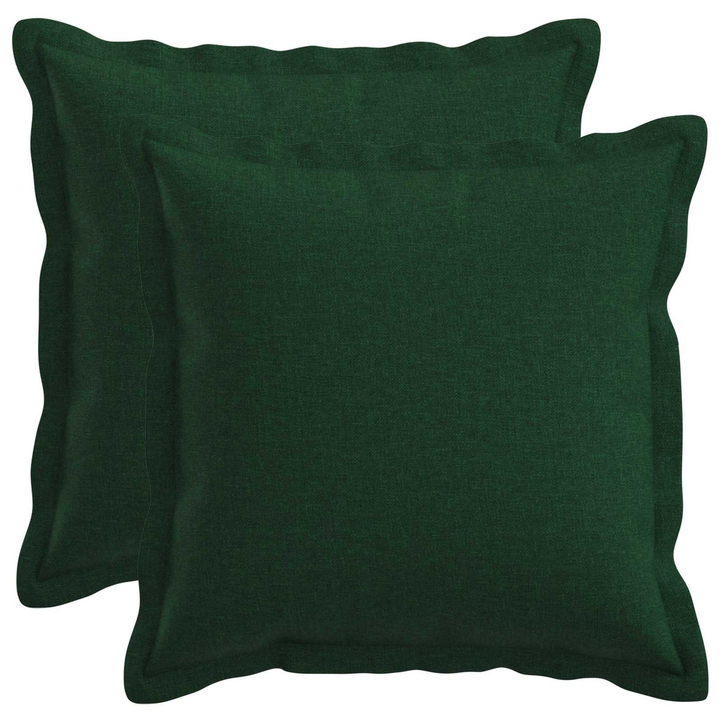 Pude med pude HOUTEN 2 stk. Mørkegrøn Faux Linned