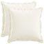 Pude med pude HOUTEN 2 stk. Hvid Faux Linned